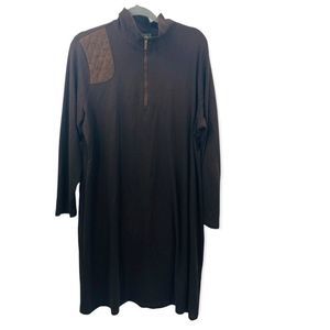 Ralph Lauren Brown Patch Mid zipper Dress 2X
